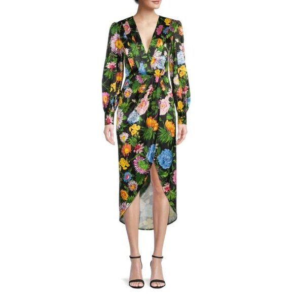 Ronny Kobo Nina Floral Midi Dress Victorian Print Womens Size Small - Picture 1 of 9